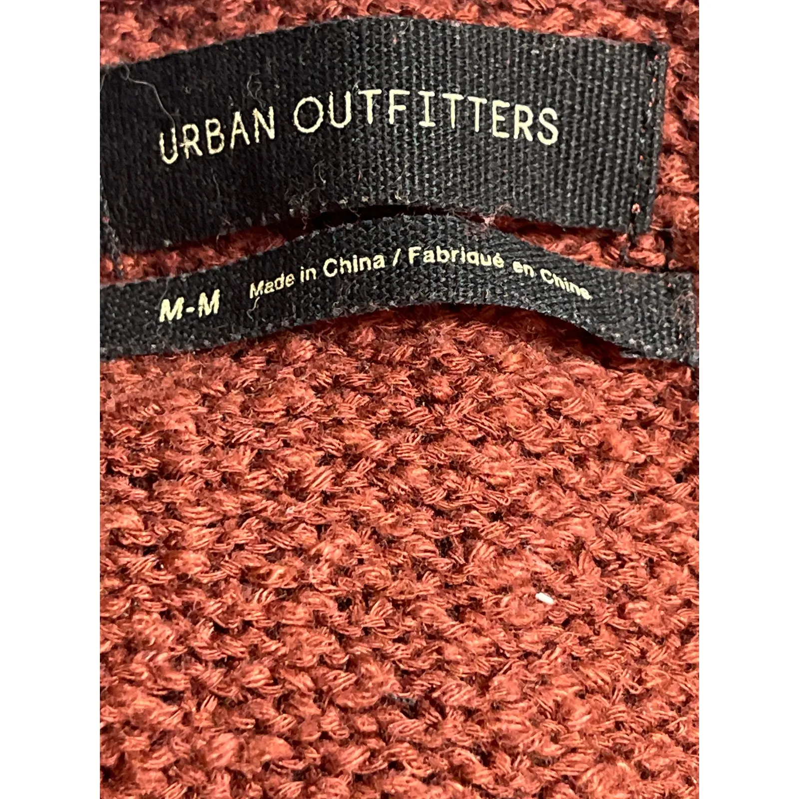 Urban Outfitters Laney Brown Twist Front Long Sleeve Knit Sweater Crop Top Sz M - Image 3