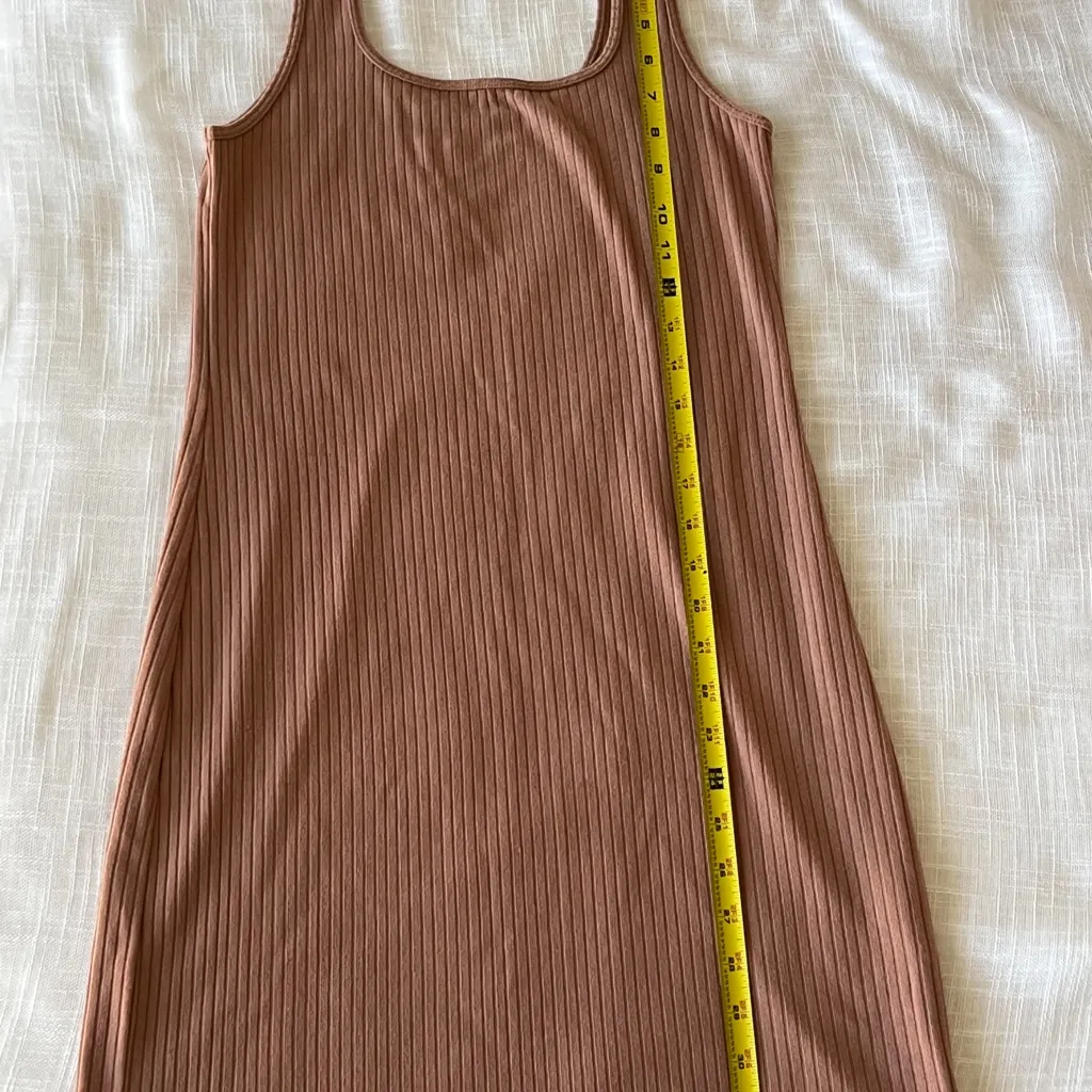 Abercrombie & Fitch Dress Ribbed Bodycon Womens Small in Rust Color - Image 3