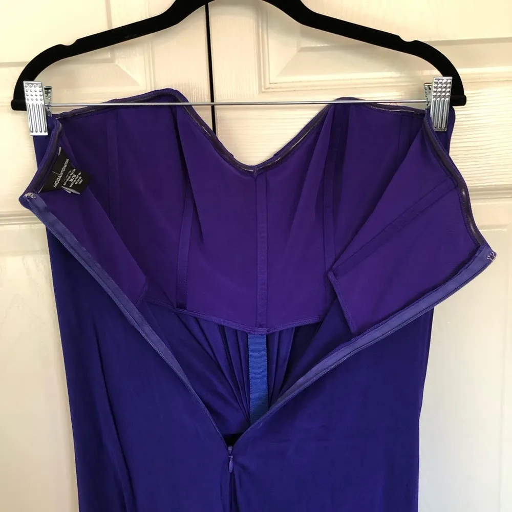 Purple Moda International Strapless Corset Boning Dress Size M Size M - Image 8