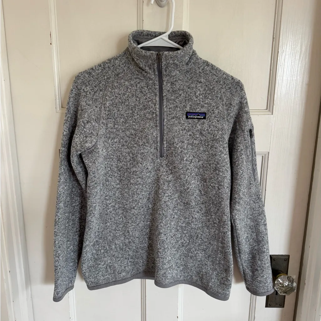 Patagonia women’s gray Better Sweater 1/4 zip pullover size small - Image 2