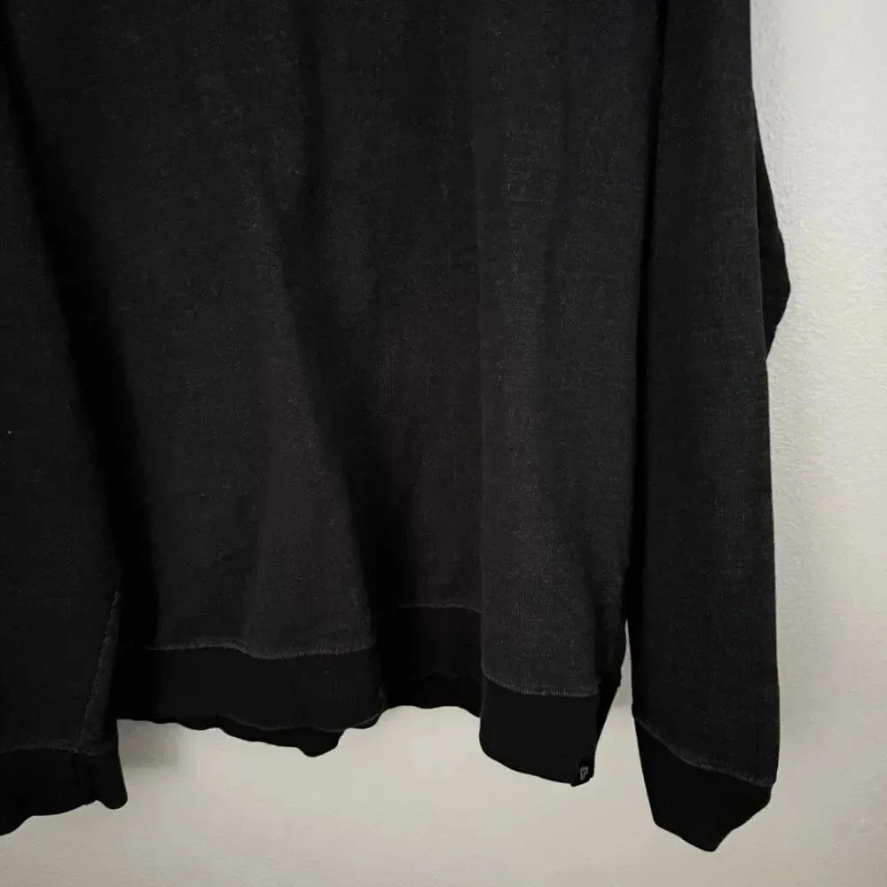 PACT ORGANIC | Crew Neck Sweatshirt Long Sleeve Cotton Black Oversized | Size XL - Image 3