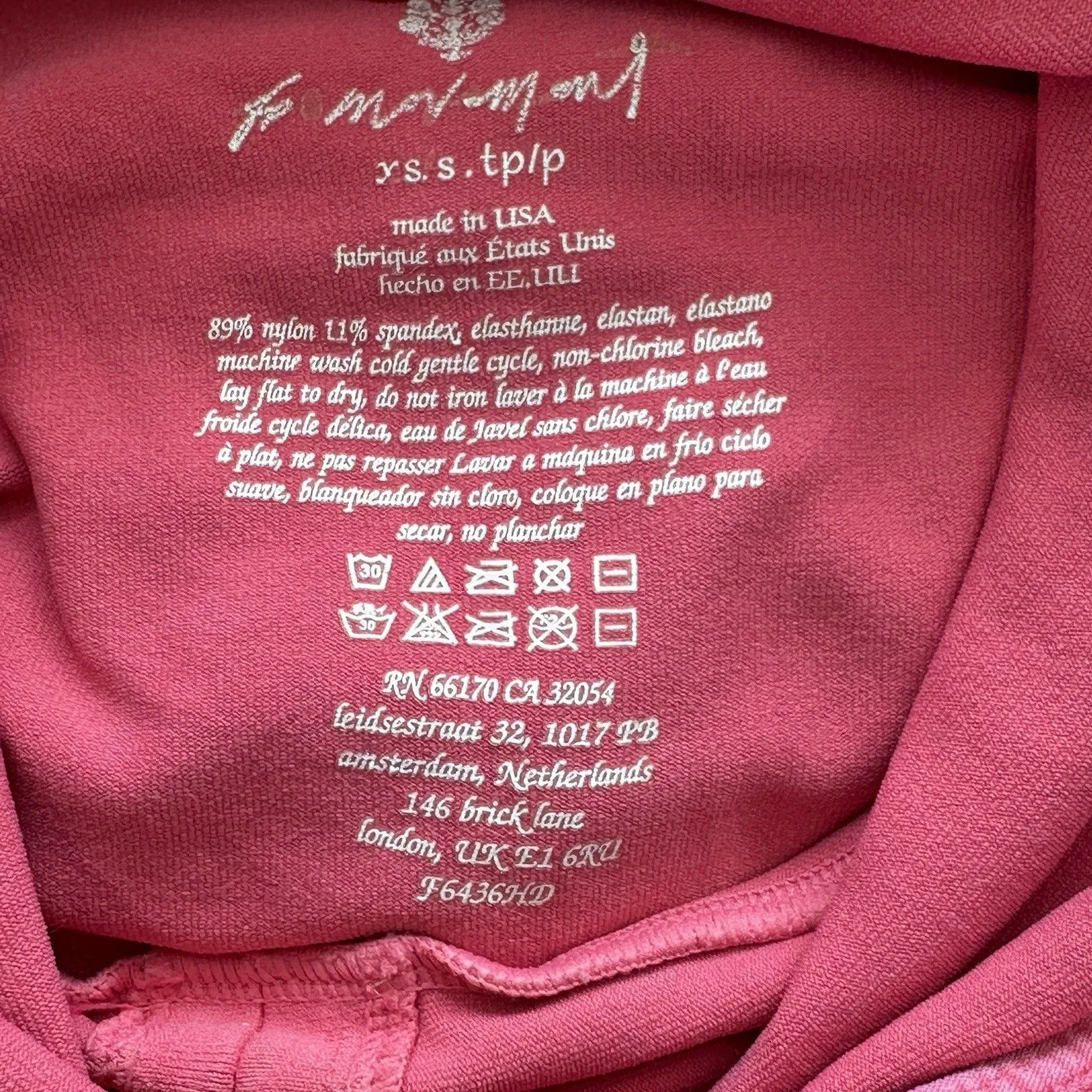 Free People FP Movement Good Karma Hoodie in Magenta Disco XS/S - Image 5