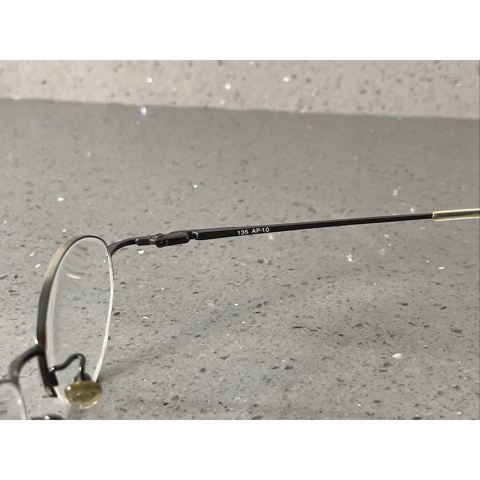 Apostrophe AP10 Pewter N7S Eyeglasses Frames ONLY Metal Half Rim Oval 48-19-135 - Image 7