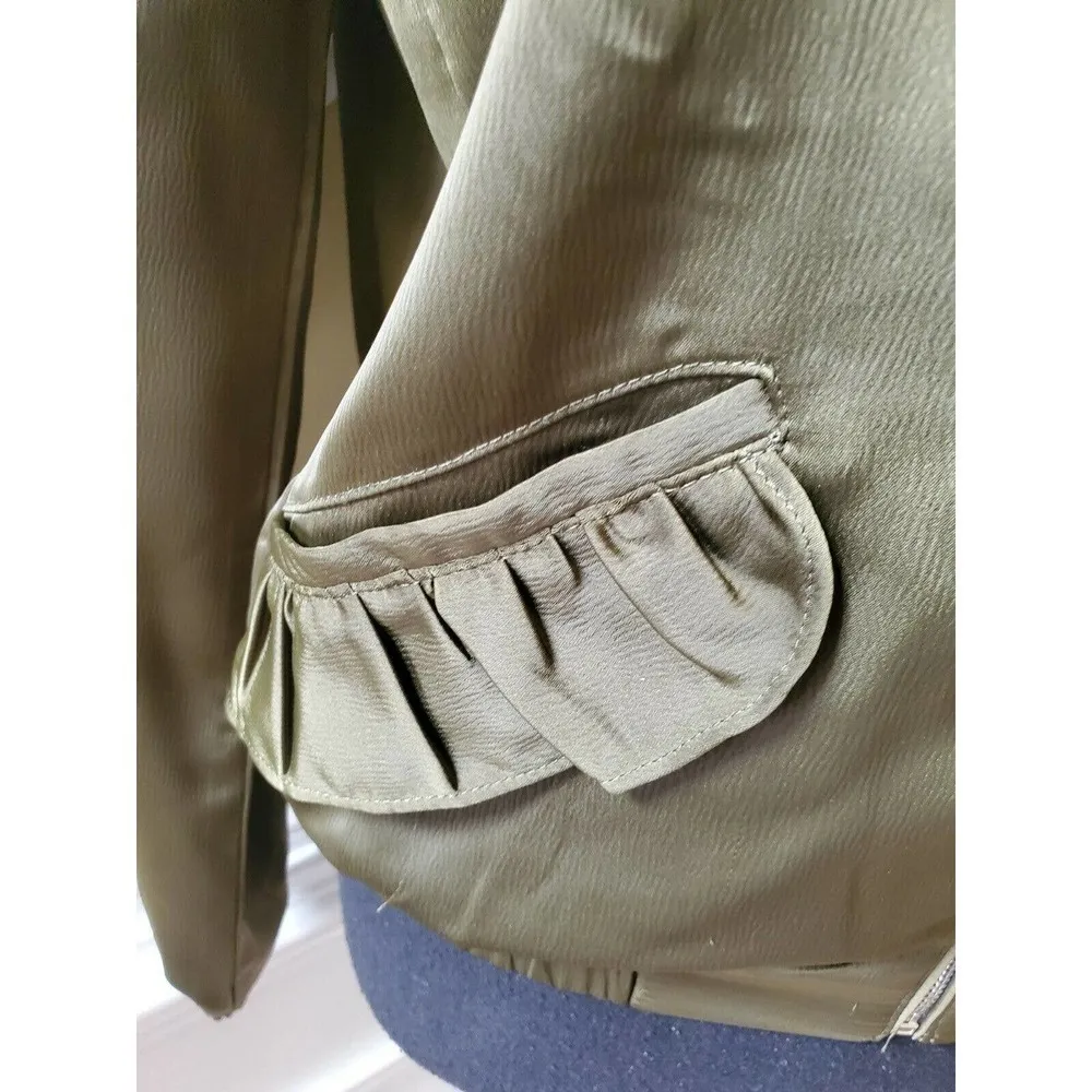 Karlie SatinBomber Jacket Size Small - Image 3