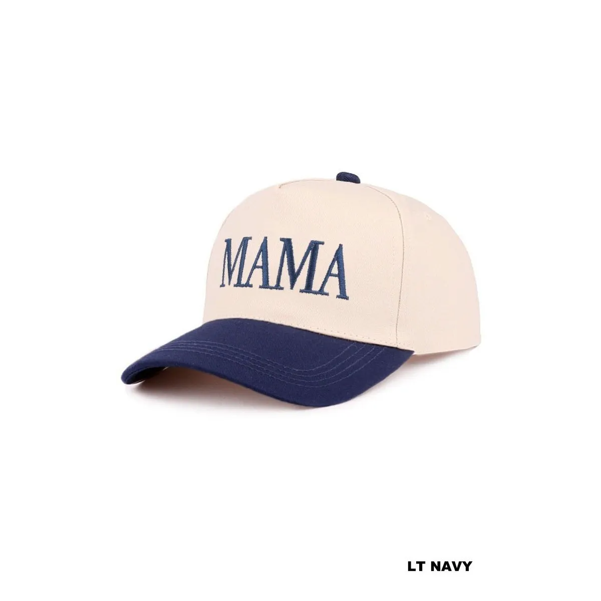 Mama Embroidered Baseball Hat White / Navy Adjustable Cap NWT Blue - Image 3