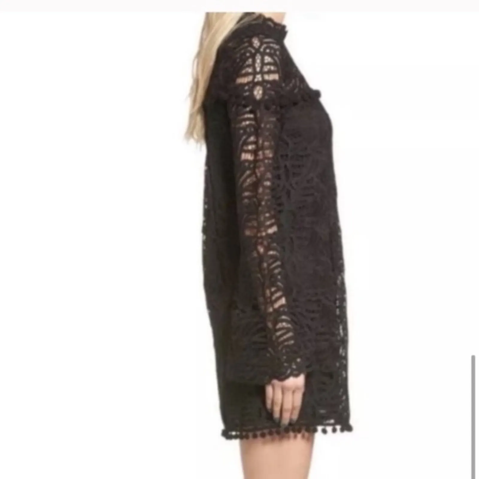 NWT Tularosa Matilda lace pom pom mock neck dress - Image 6