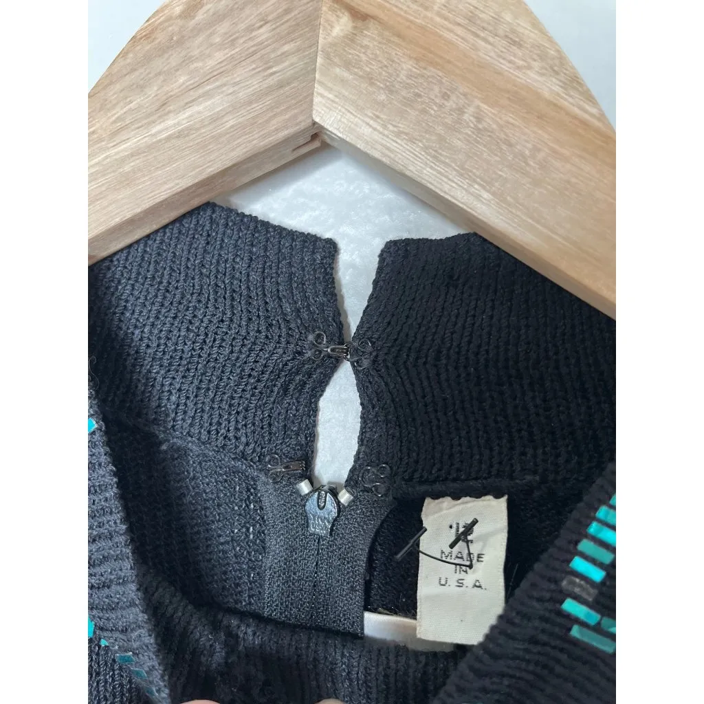 Vintage St. John for Neiman Marcus Black Long Sleeve Sequin Top 12 - Image 8