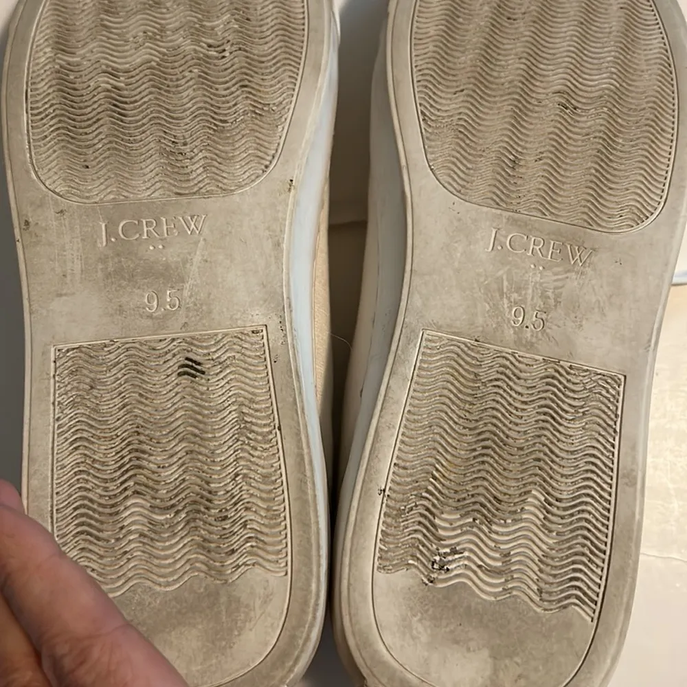 J Crew road trip white canvas sneakers Size 9.5 - Image 4