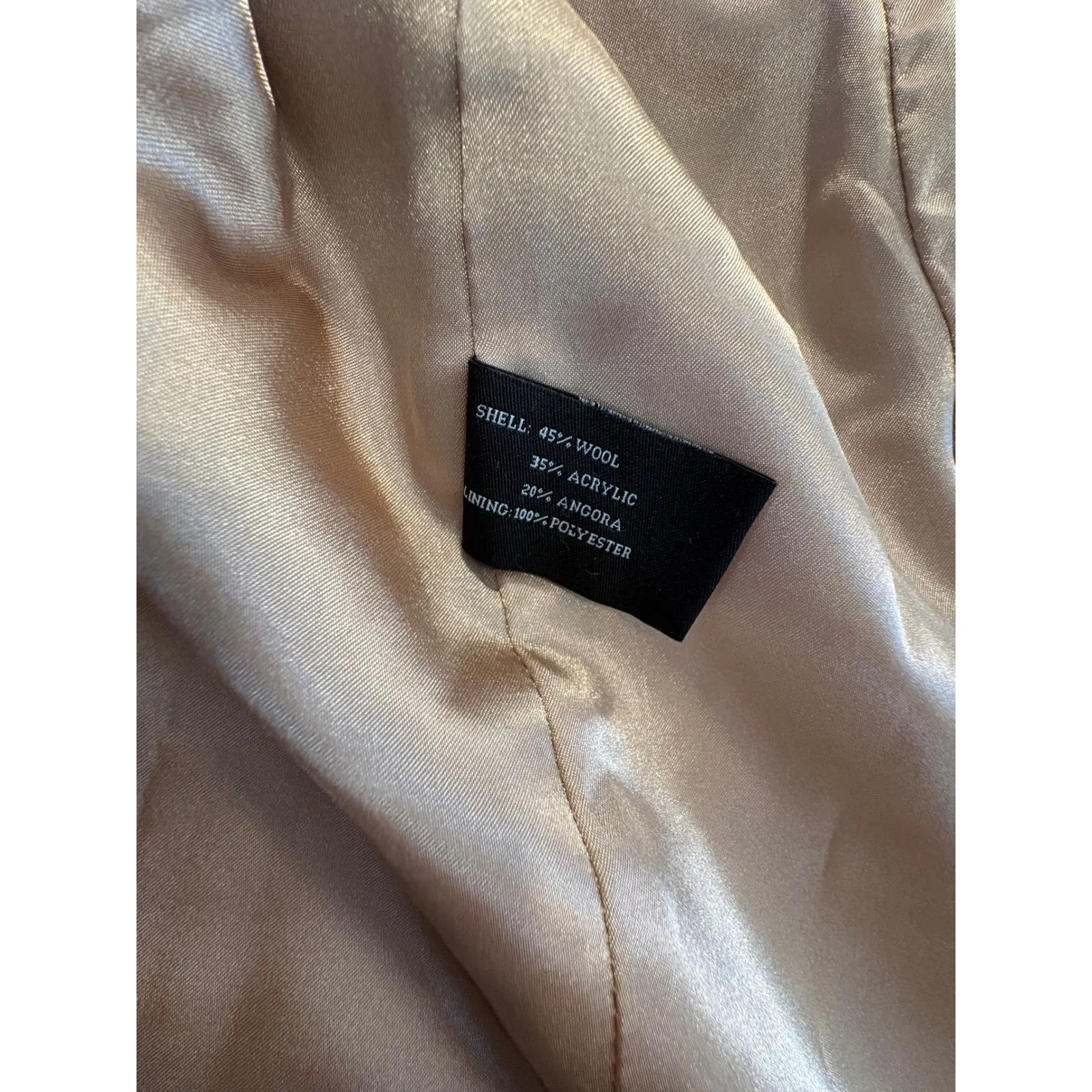 Pendleton Women's Tan Wool Blend Button Front Coat Size 16 - Image 7