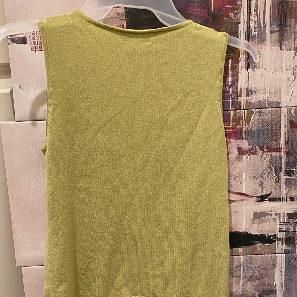 Light Green Sequin Tank Top - Image 4