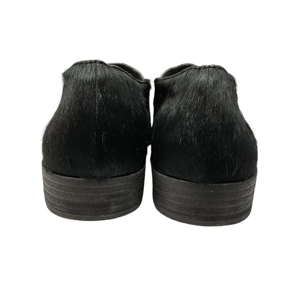 Otbt Black Calf Hair Coyote‎ Slip On Shootie Size 8.5M Low Heel Minimalist - Image 6