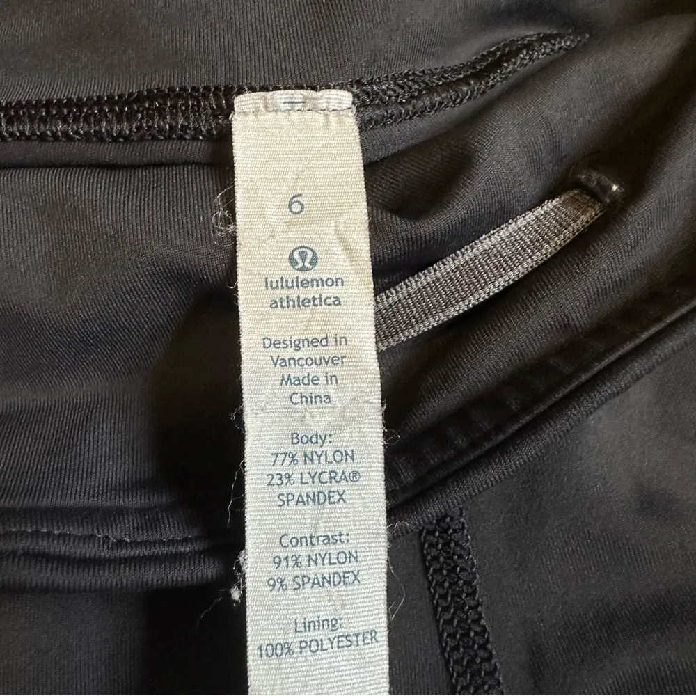 Lululemon Crop Legging Black Womens Size 6 Active Performance Workout - Image 5