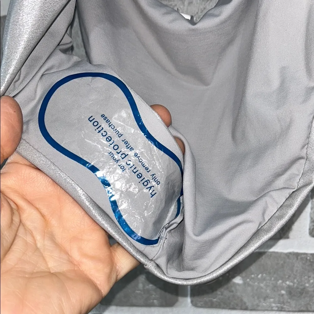 Urban Outfitters Out From Marina Under Silver One Piece Swimsuit Size Small NWT - Image 6