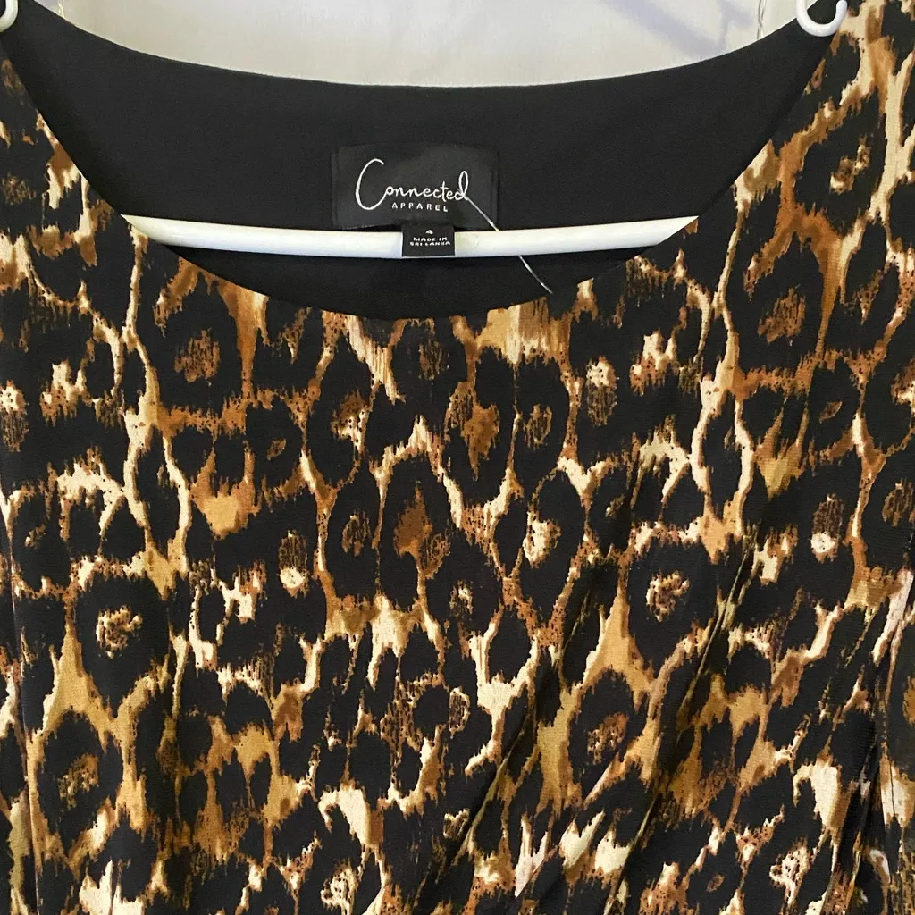 Connected Apparel Leopard Print Dress - Image 3