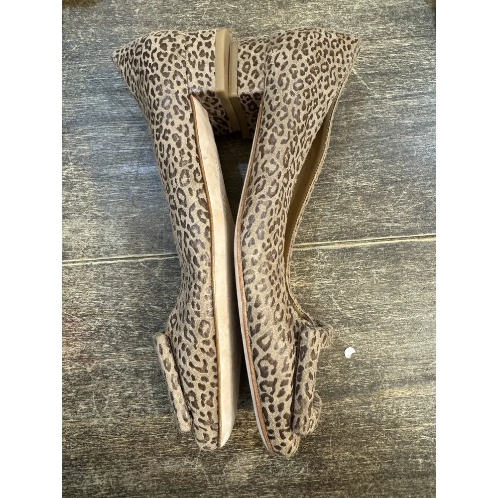 Ann Mashburn Women's 4.5 US 35 Buckle Flat Shoes Leopard Block‎ Heel Vegan Suede - Image 5