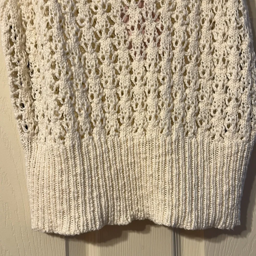 NWT Double Zero Ivory Crochet Cropped Tank Top - Image 3