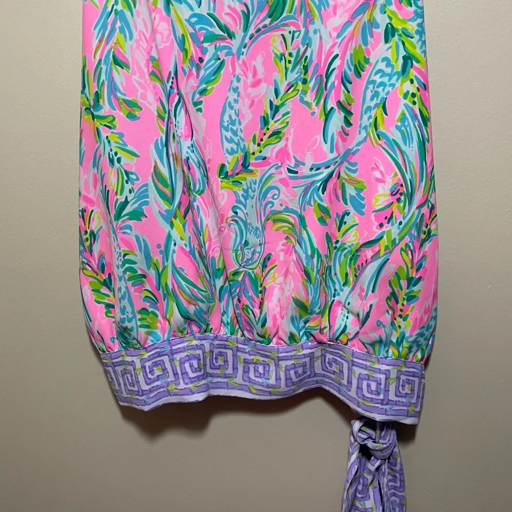 Lilly Pulitzer Ainsley Top Unicorn of the Sea Print - Image 4