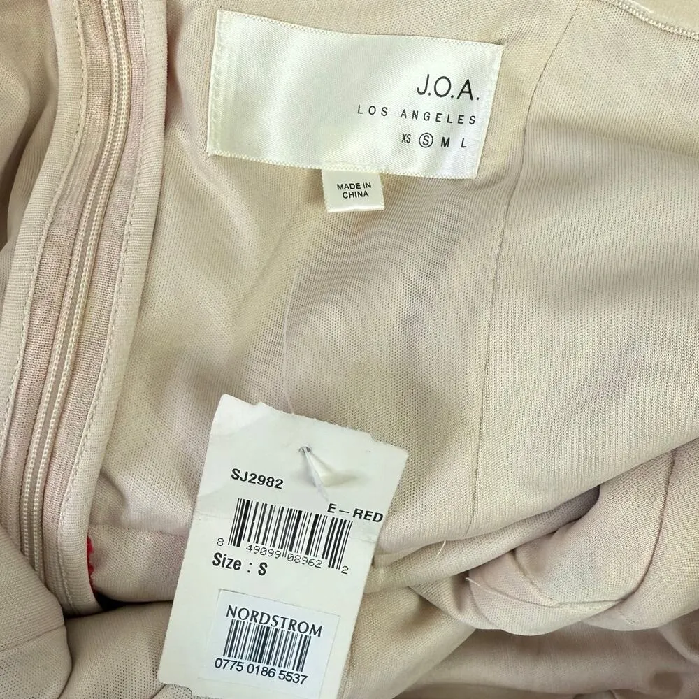 J.O.A. Womens Short Sheath Dress RED Lace Sweetheart Neck Short Sleeve Small NEW - Image 6