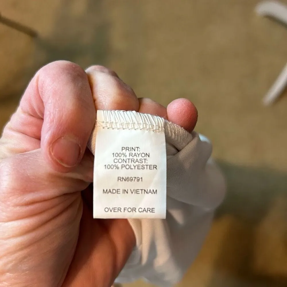 🆕 Fig &‎ Flower Anthropologie paisley print lined dress size M Purple Size M - Image 11