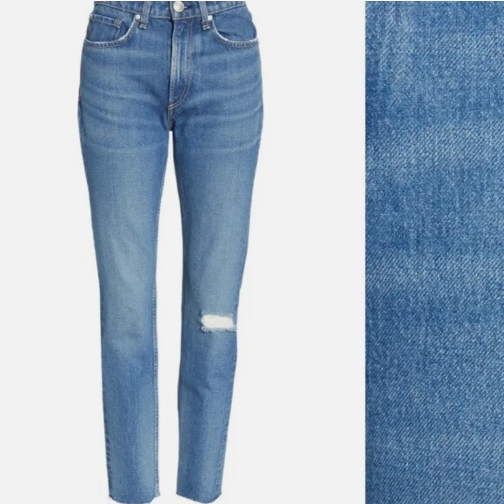 Rag & Bone Light Blue Ankle Jeans - Image 4