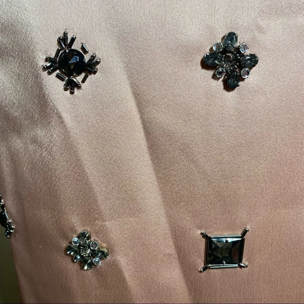 Ann Taylor Pink Jeweled Shift Dress Size 2 TALL - Image 7