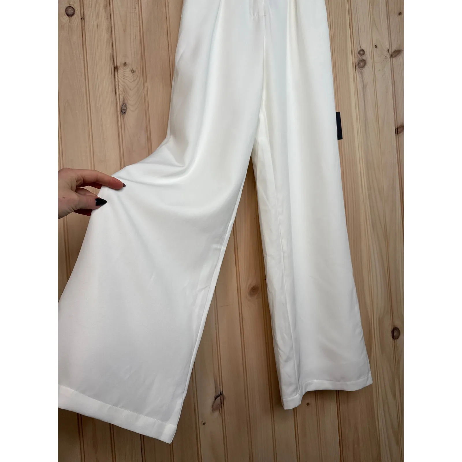 NWT Lulus Captivating Entrance White Off-the-Shoulder Two-Piece Jumpsuit Sz XS - Image 5