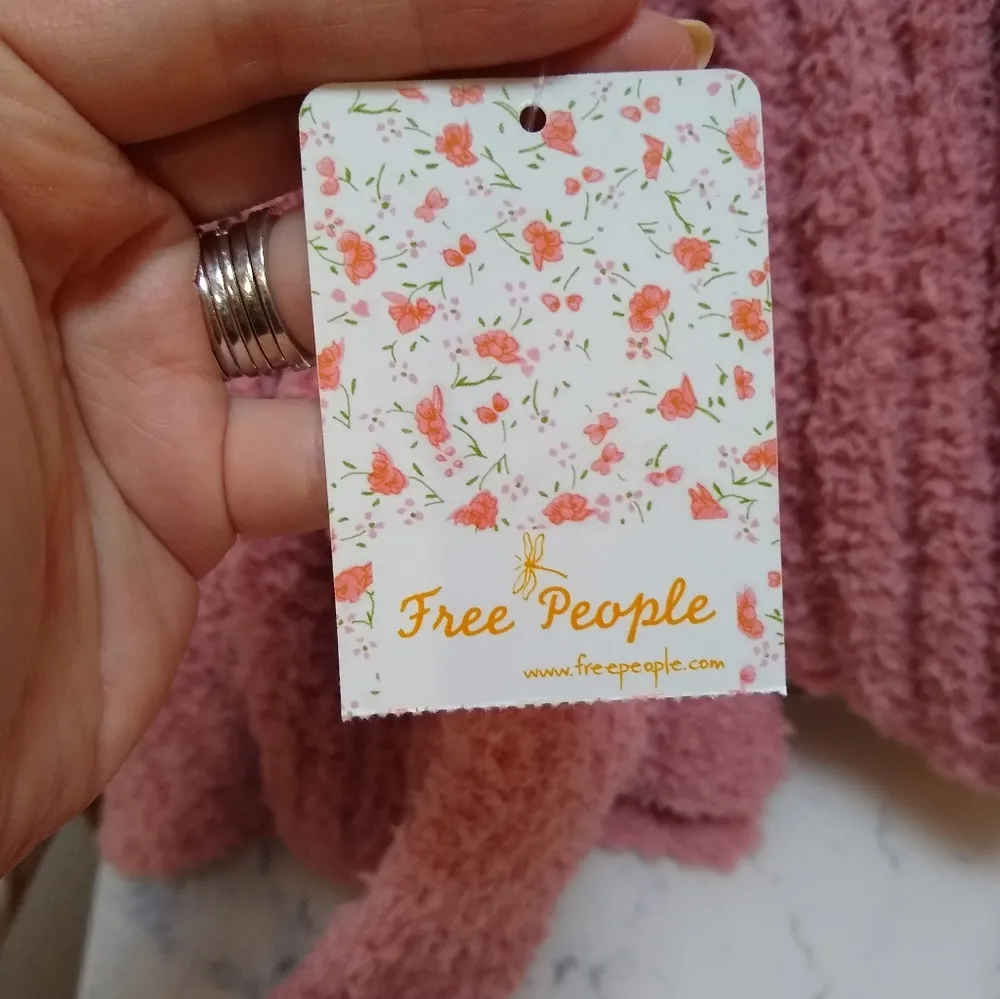 Free People Cloud Rib Oversize Scarf in Blush - Image 2