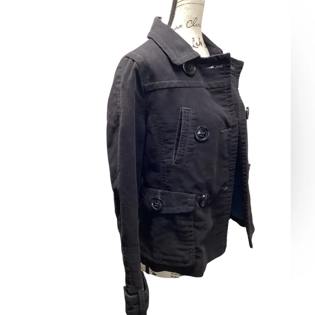 American Eagle short pea coat. Black. Size Small - Image 11