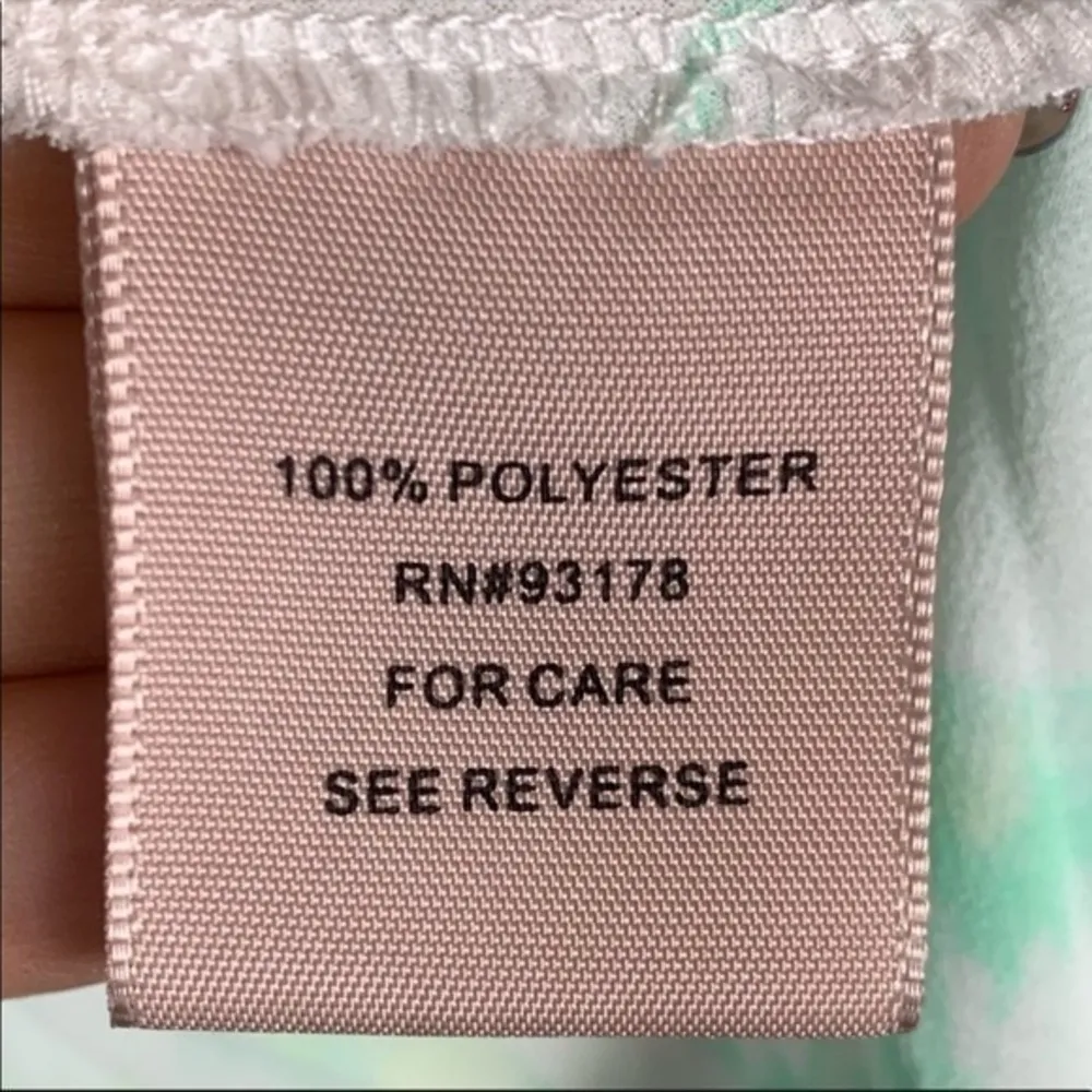 Philosophy Flowy Pleated Coquette Tank Top Pastel Green Yellow Scoop Neck Size S - Image 5