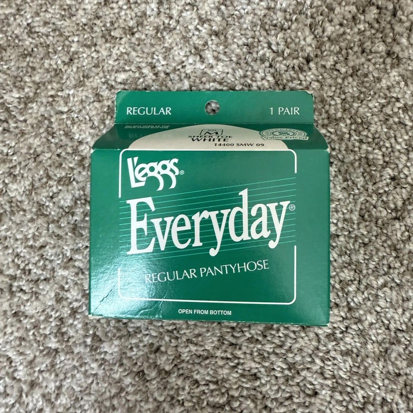 New Vintage L'eggs Everyday Pantyhose White Nylon Sheer Toe stockings Size M Size M - Image 2