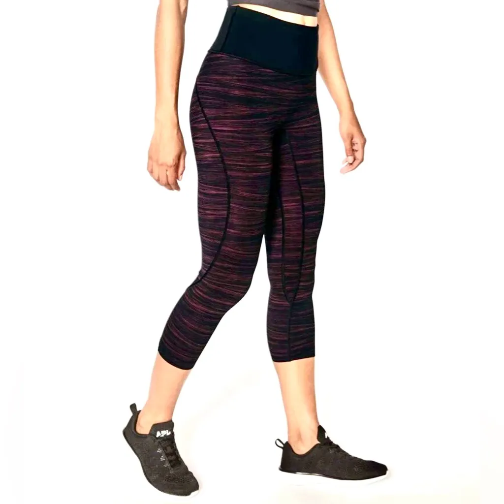 Lululemon Athletica Purple Space Dye Cropped Leggings (988) - Image 5