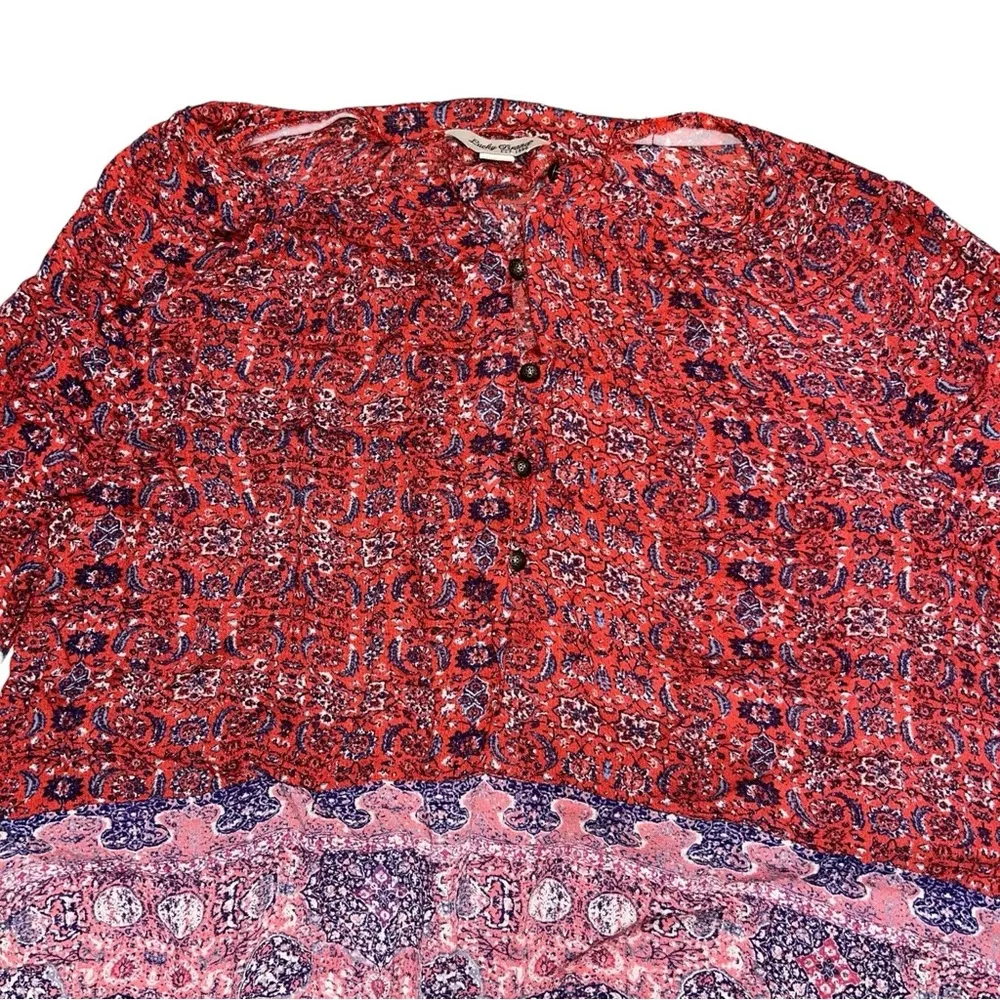 Lucky Brand Long Sleeve Peasant Top size Medium - Image 4
