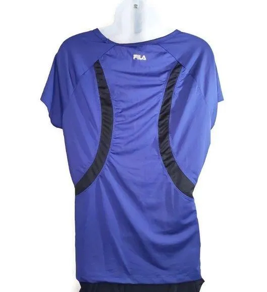 Dark Purple Black Training Crew Neck Top - Image 2