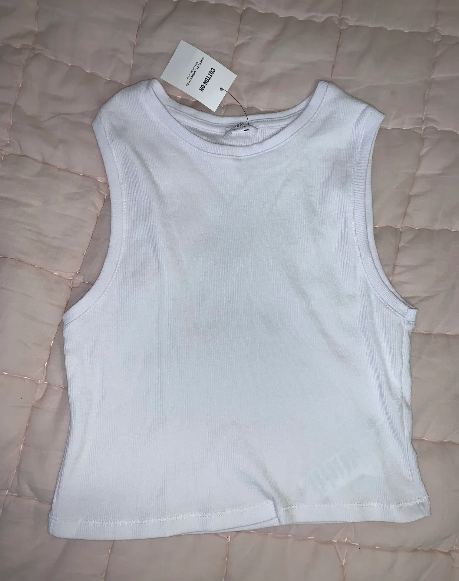 Cotton On White Crop Tank - Image 2