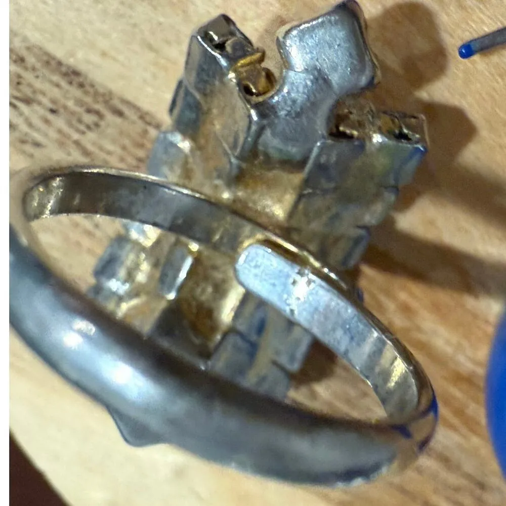 USA Jewelry Bundle: Fourth of July Vintage Fashion Ring, Earrings & Flag Pin Red - Image 5