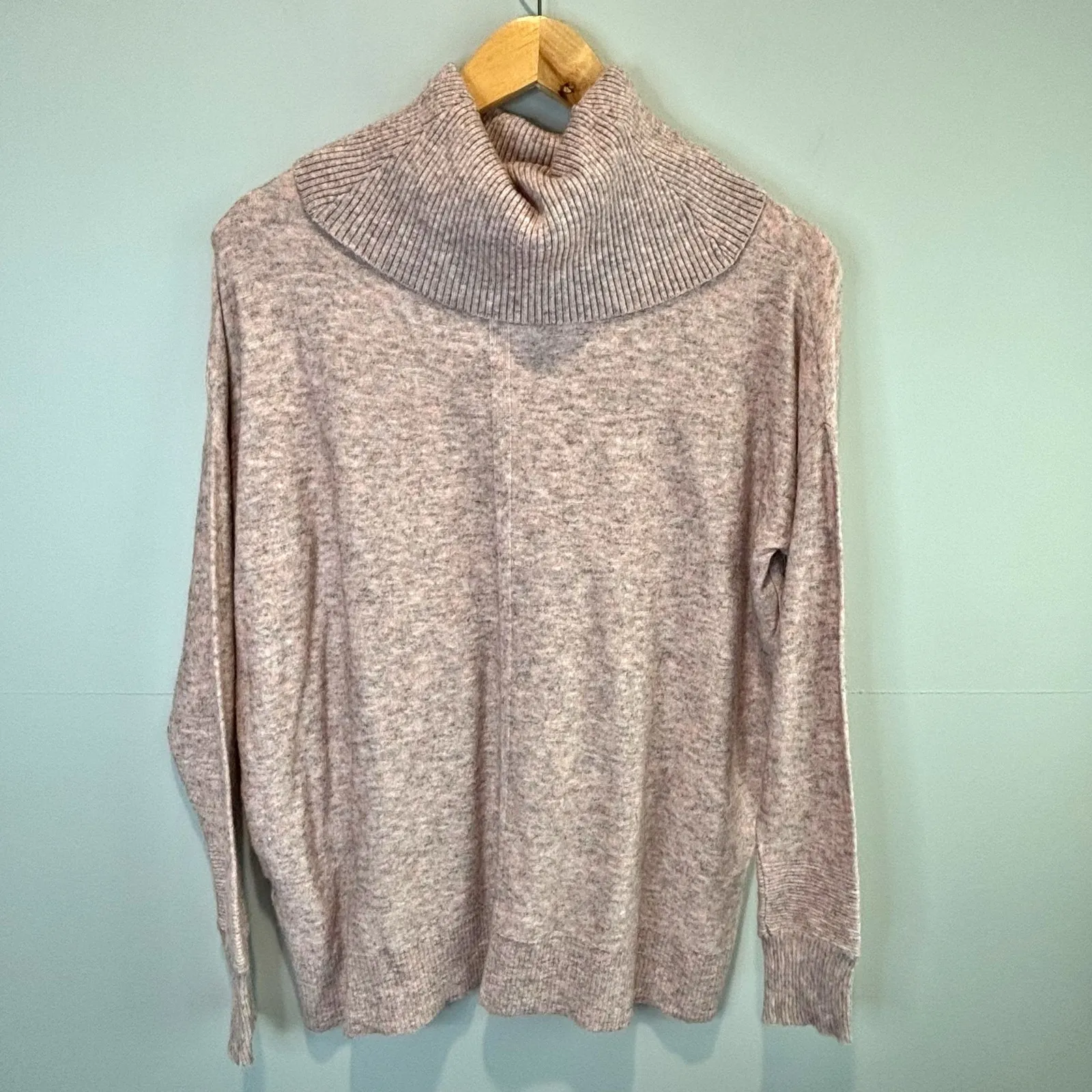 Sundance Pink Spacedye Cowl Neck Sweater - size Small - Image 4