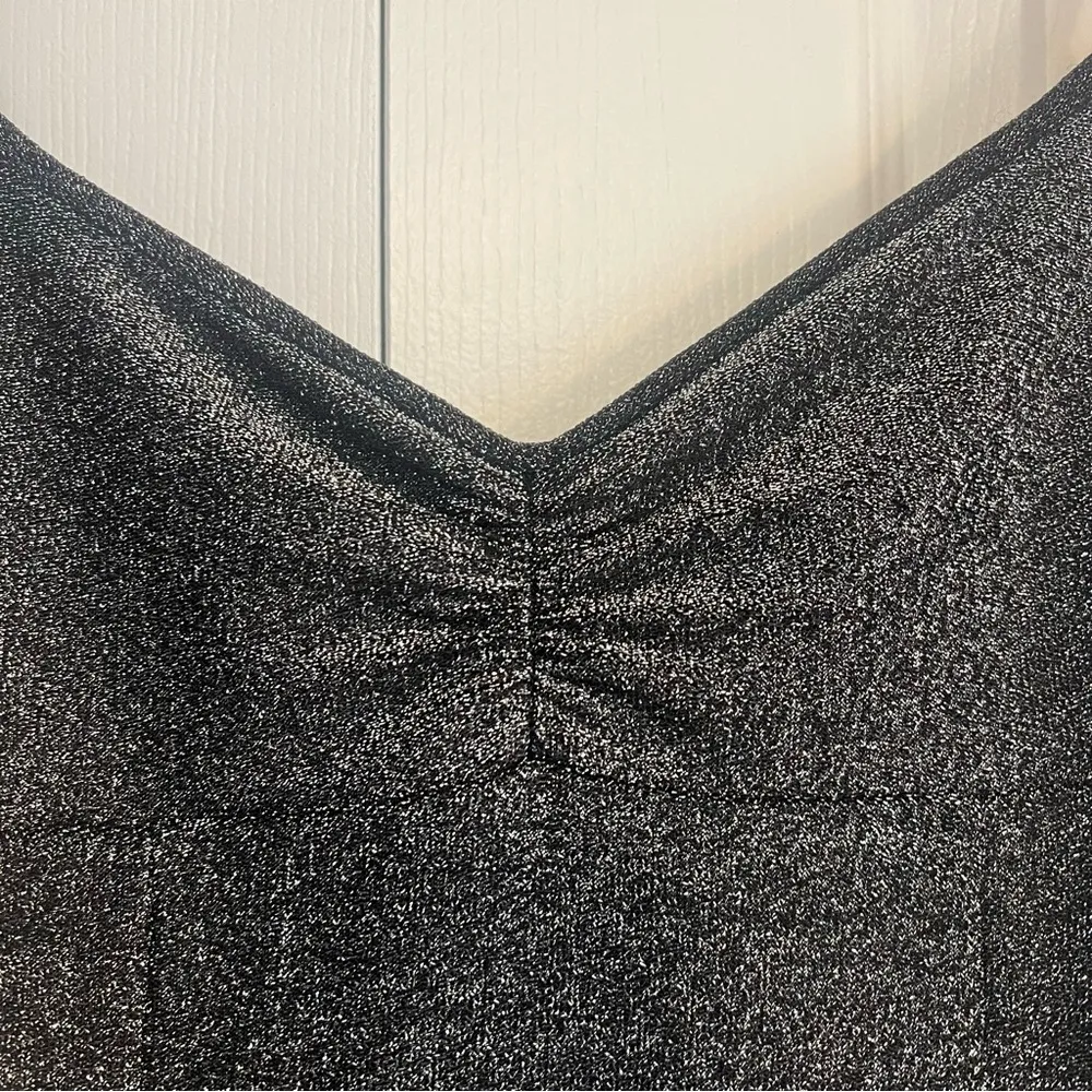 NWT UO Urban Outfitters Arna Sparkle Cut Out Midi Dress Black Noir Small - Image 6