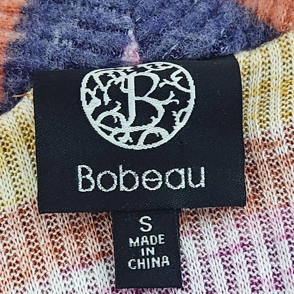 Bobeau Striped Knit Cardigan Sweater Size Small NWOT Draped Front Cardigan - Image 6