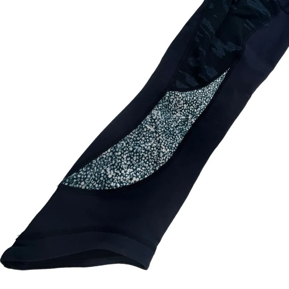 Lululemon Wunder Under Heathered Lotus Camo Oil Slick Blue Cropped Leggings - Image 8