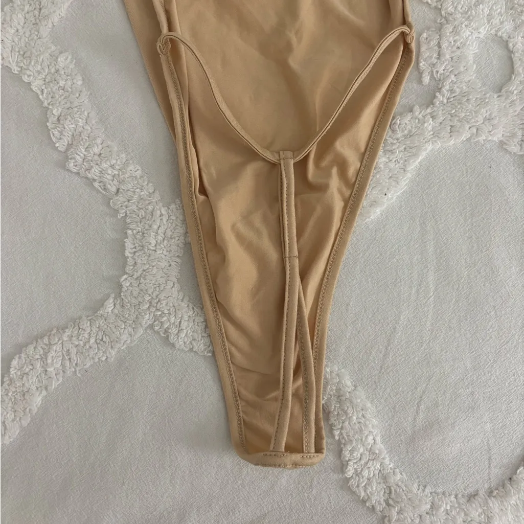 SHEIN Cream Strappy Thong Bodysuit - Image 7