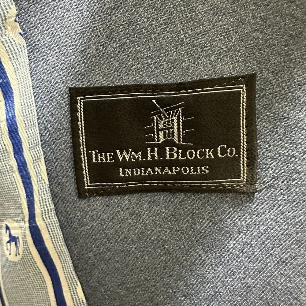 Vintage Classic Johnny Carson Lined Trench Coat Men's Size 36 R Blue - Image 12