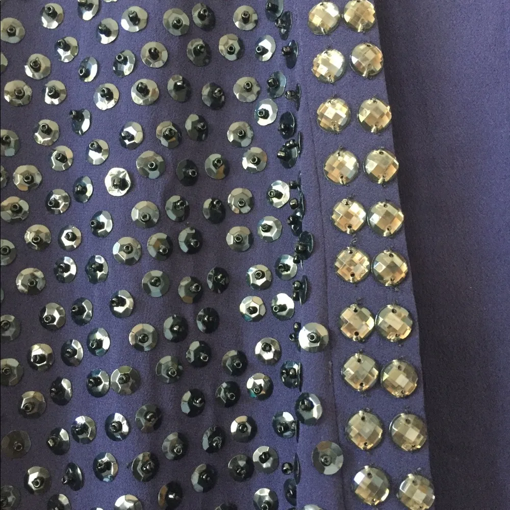 H&M Blue Sequin Open Front Cardigan Size 6. - Image 4