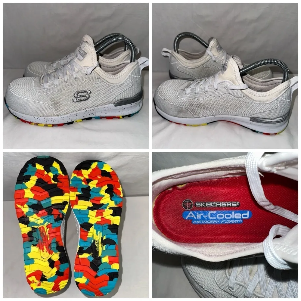 Skechers Shoes Women's 7‎ White Bulklin-Balran Comp Toe Industrial Sneakers - Image 2