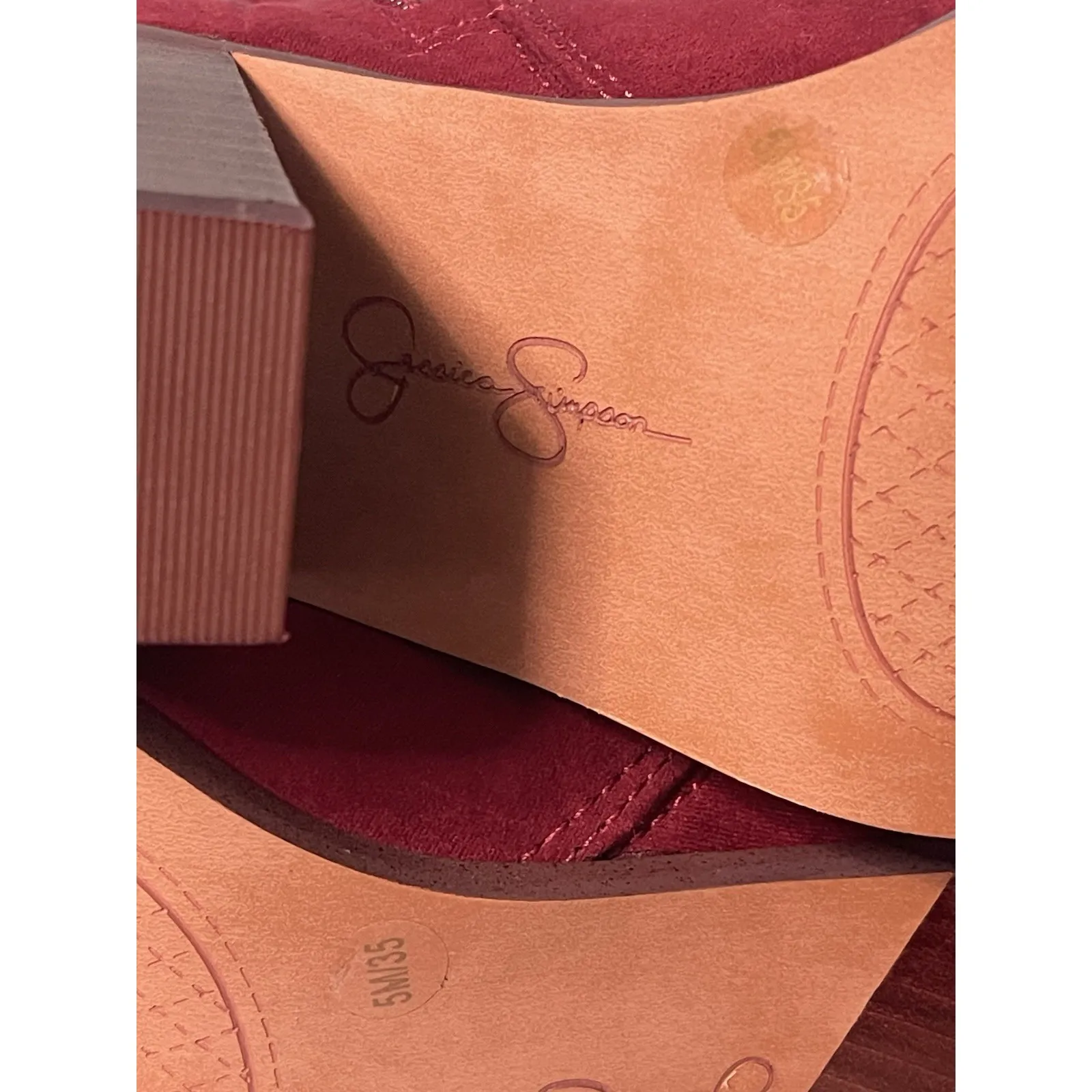 Jessica Simpson Ravyn Women's Over-The-Knee Zipper‎ Boots Burgundy Size 5 - Image 7