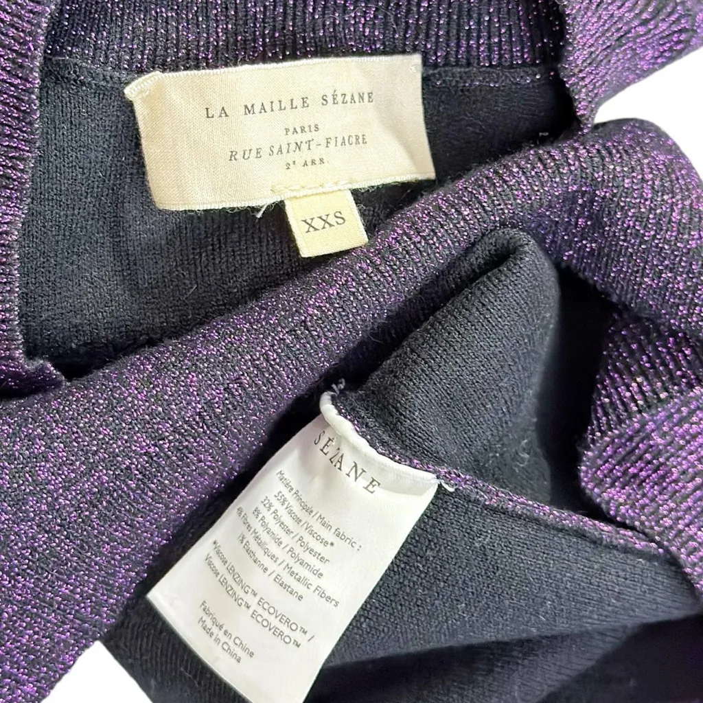 SÉZANE Chryssa Knit Jumper, Violet, XXS - Image 10