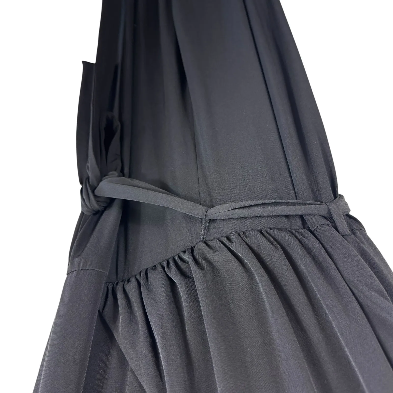 Calvin Klein NWT Black 3/4 Dolman Slit Sleeve Stretchy Jersey Jumpsuit Size 10 - Image 3