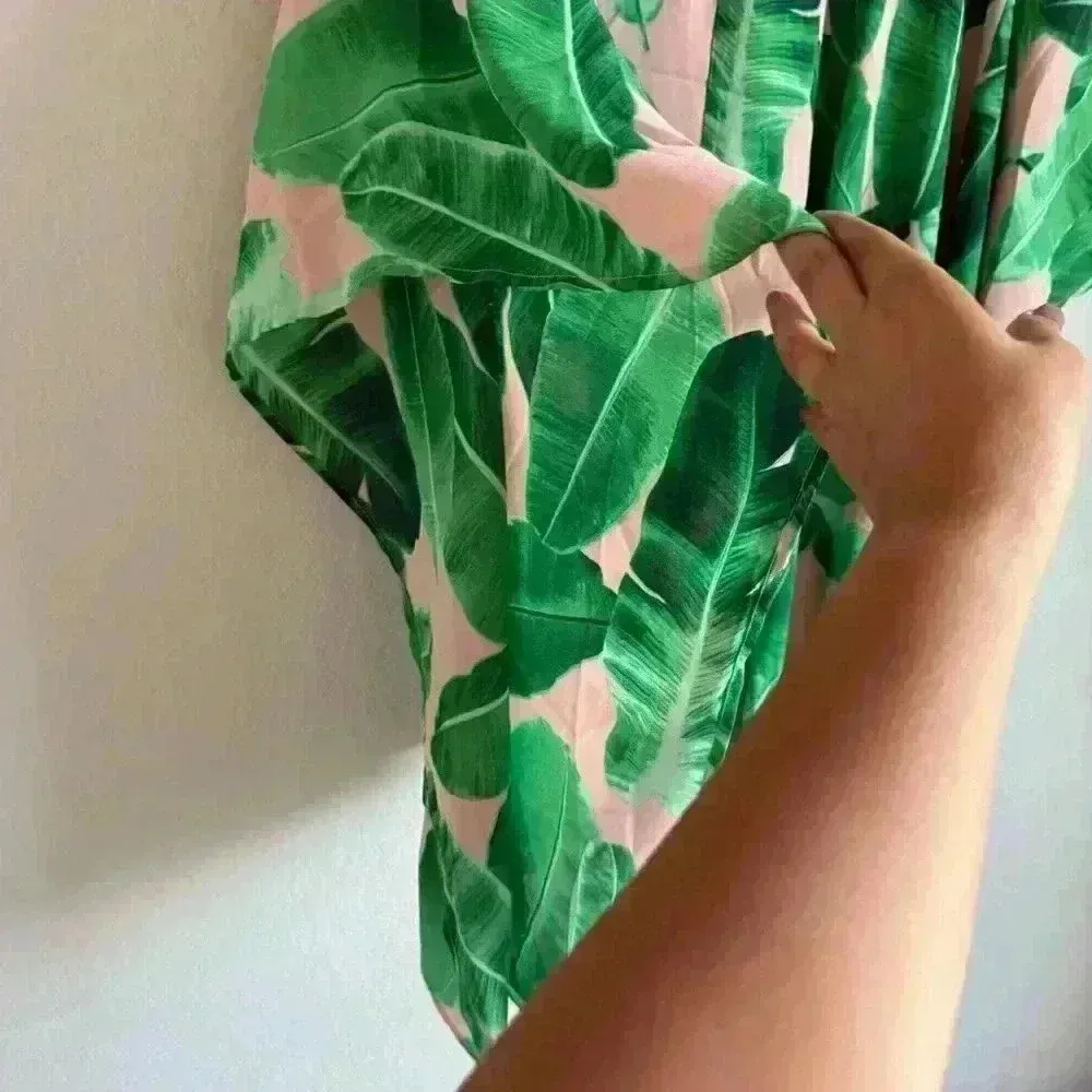 Buddy Love Women’s Kiwi Key West Boho V Neck Half Sleeve Poncho Tunic Size M/L‎ Green - Image 7