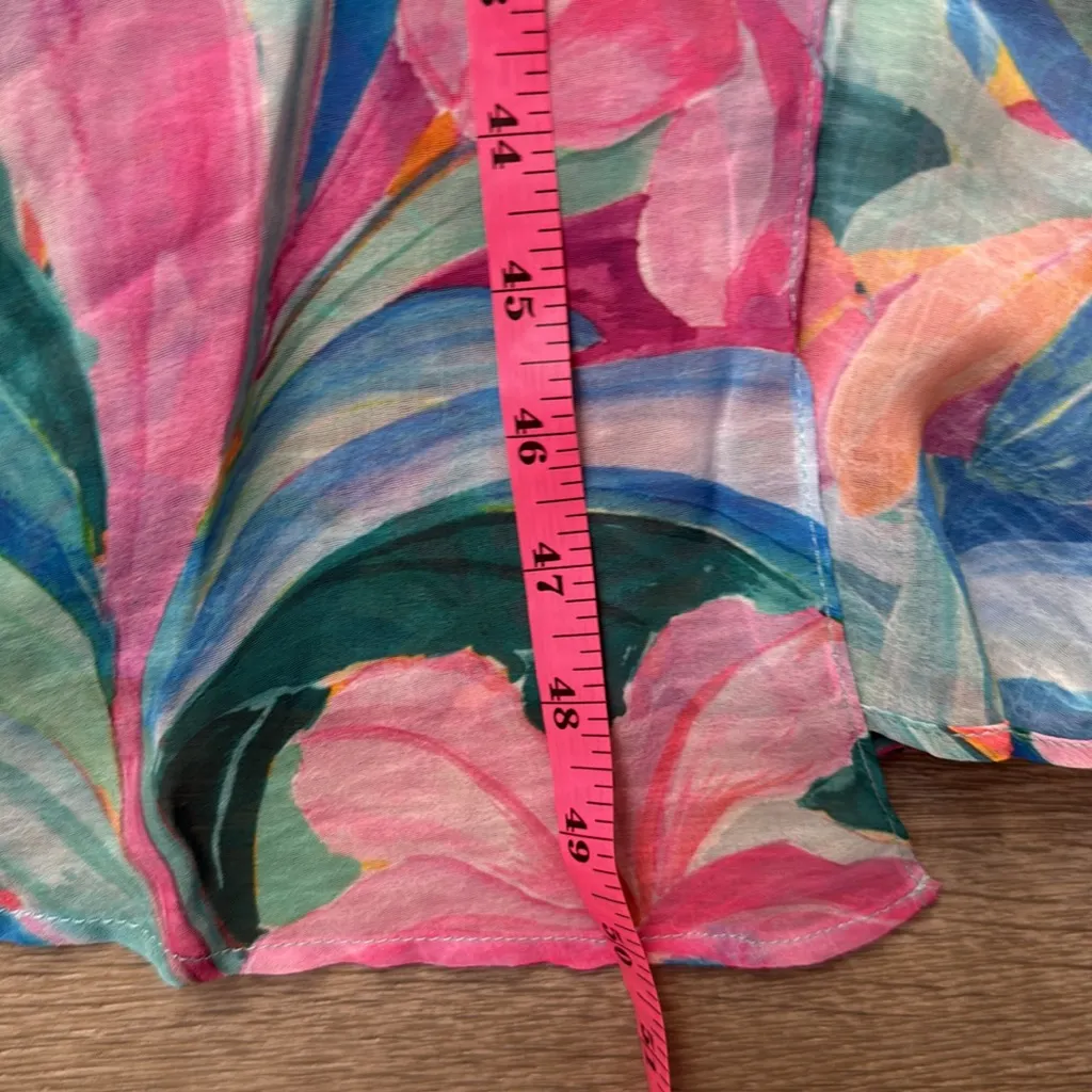 NEW Show Me Your Mumu Reese Ruffle Midi Dress in Hibiscus Punch Crinkle Small - Image 12