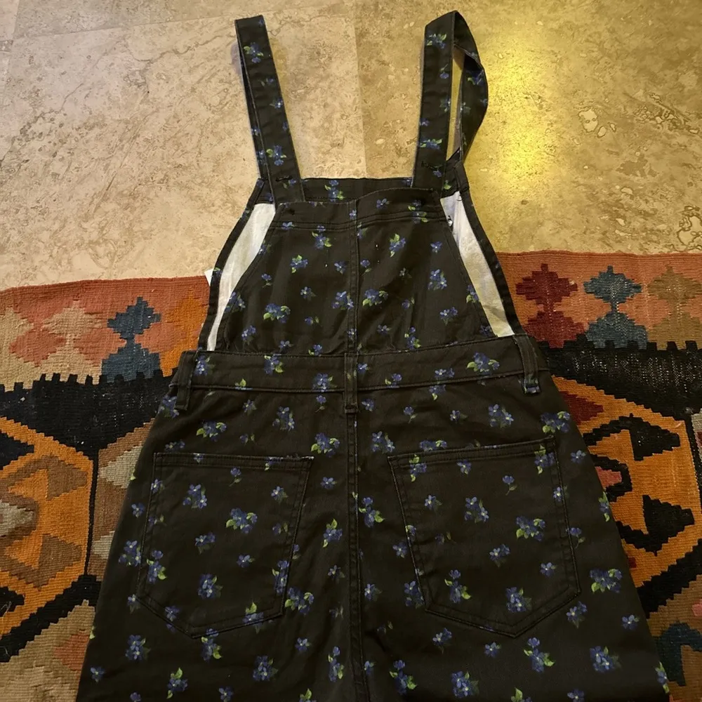 Floral overalls cowboy country one piece casual boho indie long leg with slits - Image 6