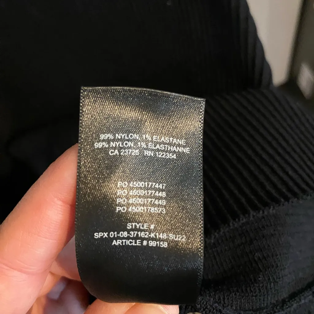 Aritzia Babaton Black Ribbed Sculpt Knit Racer Back Dress classic minimalist - Image 11